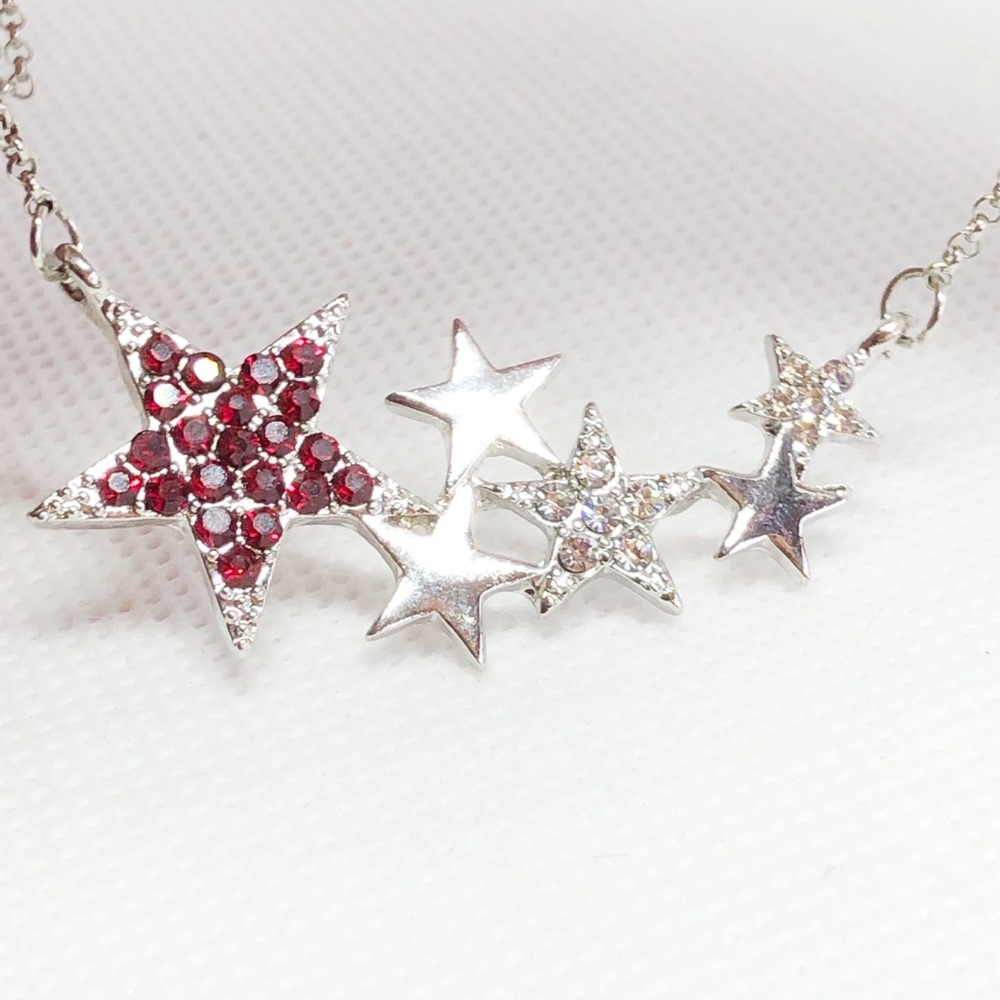 💠3 for $25💠Silver Crystal Star Necklace - Picture 1 of 8